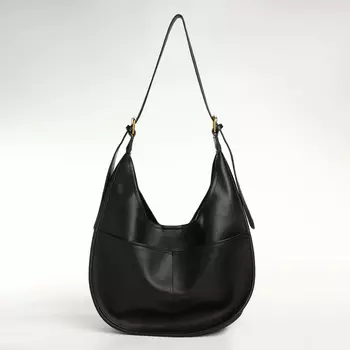 Сумка - мешок женская TEXTURA, на магните, с косметичкой, 341227 см, чёрная