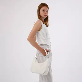 Сумка женская на молнии RICHET, цвет белый
