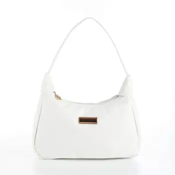 Сумка женская на молнии, цвет белый