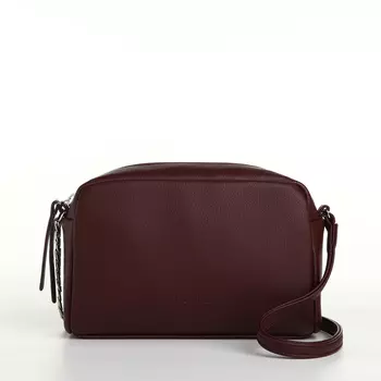 Сумка женская на молнии, цвет бордовый