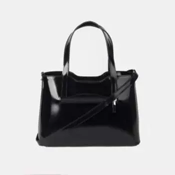 Сумка женская на молнии, цвет чёрный