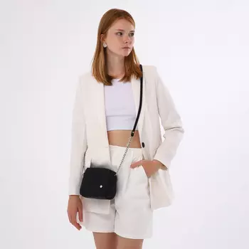 Сумка женская на молнии RICHET, цвет чёрный