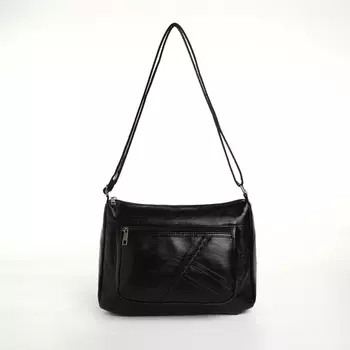 Сумка женская кросс-боди на молнии, 281020 см, чёрная