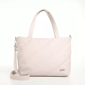 Сумка женская на молнии «Саломея», цвет молочный