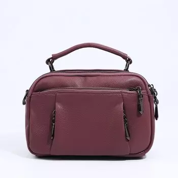 Сумка женская саквояж на молнии, 231015 см, розовая