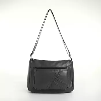 Сумка женская кросс-боди на молнии, 281020 см, серая