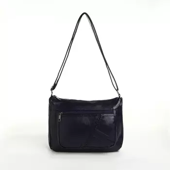 Сумка женская кросс-боди на молнии, 281020 см, тёмно-синяя