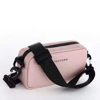 Сумка женская кросс-боди TEXTURA на молнии, 19610.5 см, розовая