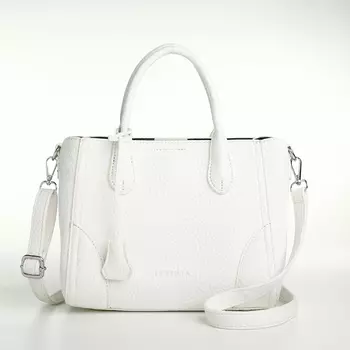Сумка женская тоут TEXTURA на магните, 25721 см, однотонная, белая