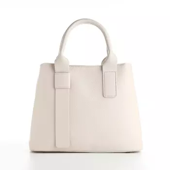 Сумка женская тоут TEXTURA на молнии, 321224 см, молочная