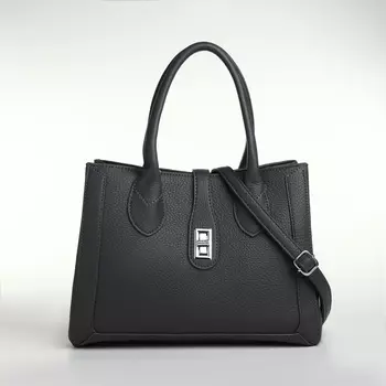 Сумка женская тоут TEXTURA на молнии, 311121 см, тёмно-серая