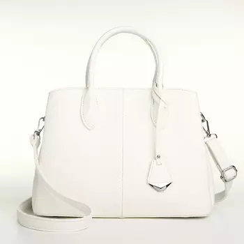 Сумка женская тоут TEXTURA на молнии, 291123 см, однотонная, белая