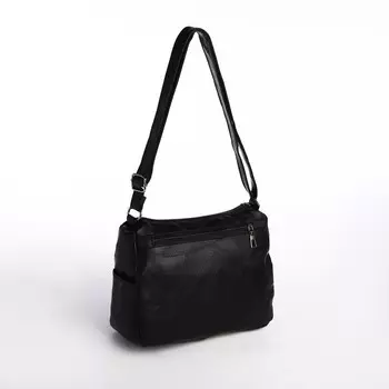 Сумка женская кросс-боди на молнии, 251122 см, чёрная