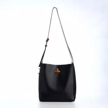 Сумка женская TEXTURA на винтовом замке, 241124 см, чёрная