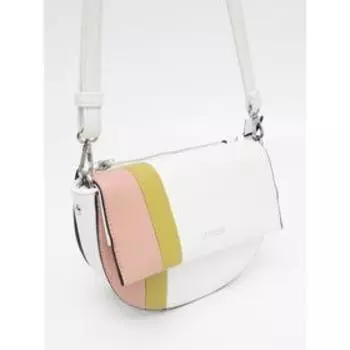 Сумка женская, отдел на клапане, цвет белый