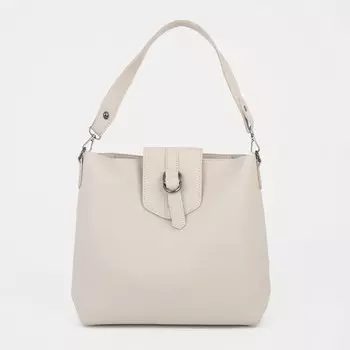 Сумка-тоут на клапане, цвет молочный