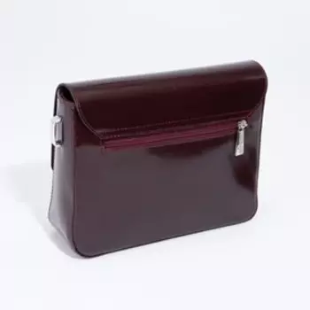 Сумка-мессенджер на клапане, цвет бордовый