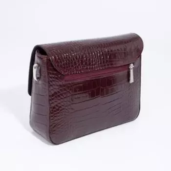 Сумка-мессенджер на клапане, цвет бордовый