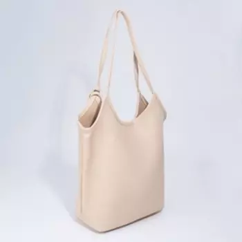 Сумка женская, отдел на кнопке, цвет бежевый