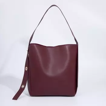 Сумка-тоут на магните, цвет бордовый