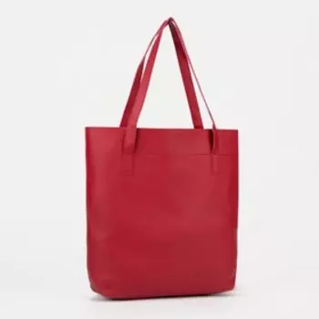 Сумка-шопер на молнии, цвет бордовый