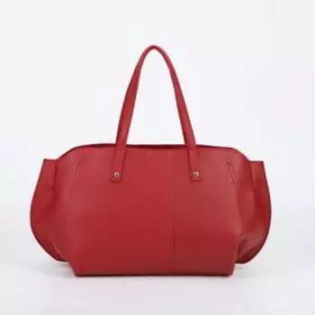 Сумка-тоут на молнии, цвет бордовый