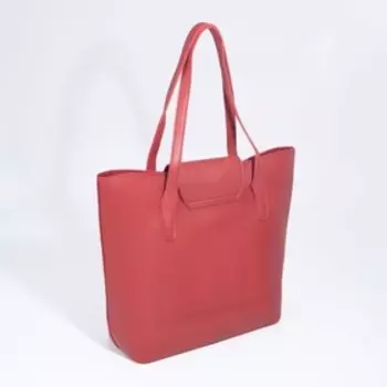 Сумка женская тоут на молнии, цвет бордовый