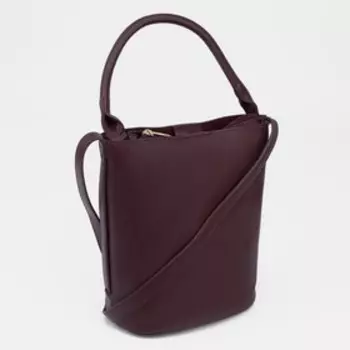 Сумка женская, отдел на молнии, длинный ремень, цвет бордовый