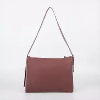 Сумка женская, отдел на молнии, длинный ремень, цвет розовый