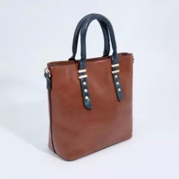 Сумка женская, отдел на молнии, наружный карман, длинный ремень, цвет коричневый