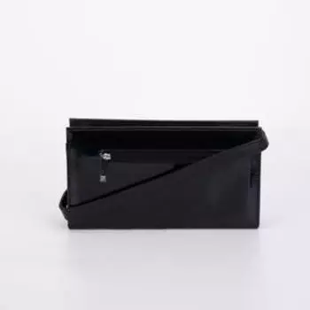 Сумка женская, отдел на молнии, наружный карман, длинный ремень, цвет синий