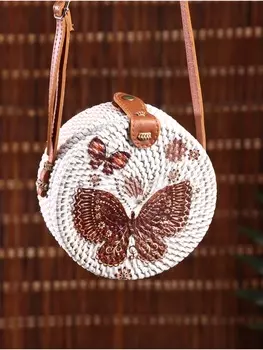 Сумка женская плетёная ротанг «Бабочка», 15660 см