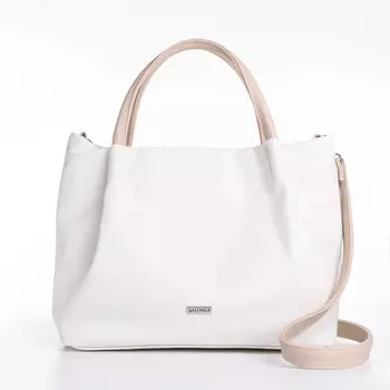 Сумка женская на молнии «Саломея», цвет белый