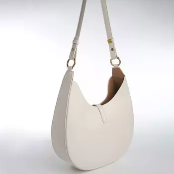 Сумка женская на застёжке TEXTURA, косметичка, средний размер, цвет молочный