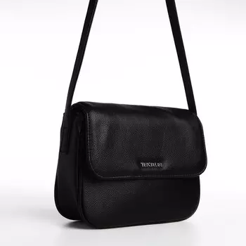 Сумка женская мессенджер TEXTURA на магните, 257.519 см, чёрный