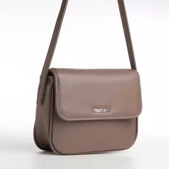 Сумка женская мессенджер TEXTURA на магните, 257.519 см, бежевая