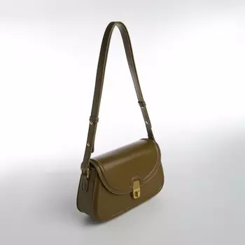 Сумка женская мессенджер TEXTURA на клапане, 23613 см, хаки