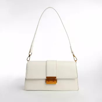 Сумка женская мессенджер TEXTURA на клапане, 268.514 см, молочная