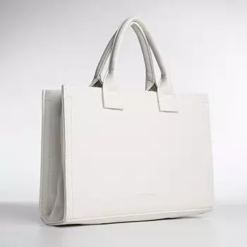 Сумка женская тоут TEXTURA на молнии, 33923 см, белая