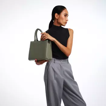 Сумка женская тоут TEXTURA на молнии, 221122 см, зелёная