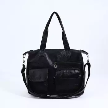 Сумка женская тоут на молнии, 331328 см, чёрный