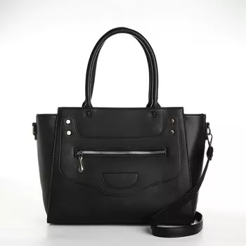 Сумка женская на молнии, цвет чёрный