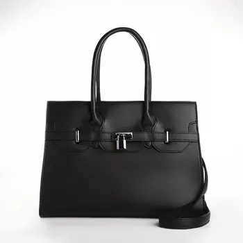 Сумка женская на молнии, цвет чёрный