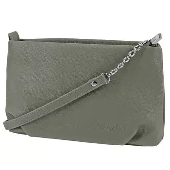 Сумка женская В2547-02110, цвет темно-серый, искусственная кожа, 24х6х15 см