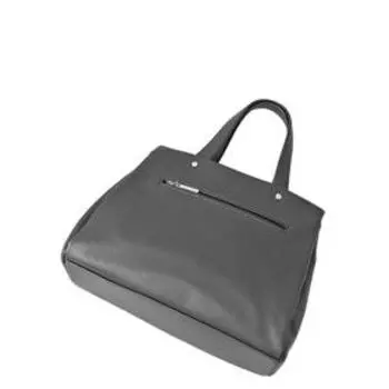 Сумка тоут, отдел на молнии, цвет серый