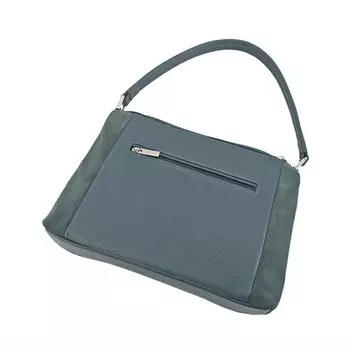 Сумка женская (В2718-05140) искусственная кожа + замша, серый, 1х210х28 см