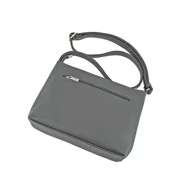 Сумка женская (В2757-05140) искусственная кожа + замша, серый, 1х210х24 см