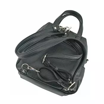 Сумка женская (В2760-00140) искусственная кожа + замша, черный, 1х210х18 см