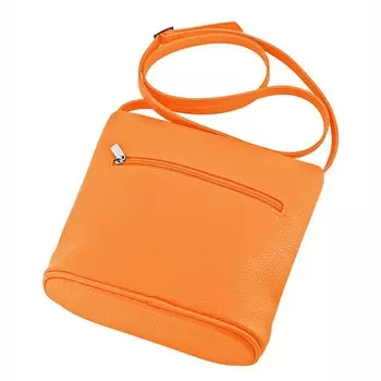 Сумка женская (В2796-10140) натуральная кожа, апельсиновый, 1х210х22 см