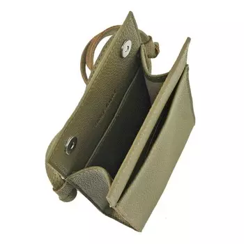 Сумка женская В2812-02140, цвет Зеленый, натуральная кожа, 13х6х22 см